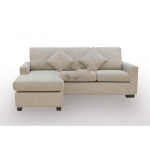 Zetland Fabric 3 Seat L shape Sofa with chaise